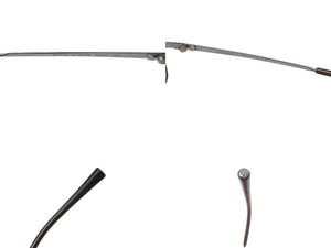 CHANEL シャネル リムレス サングラス 4017-D c.124/89 サイズ62□17 120 ココマーク ラインストーン ブラウン系 美品 中古 4b001377