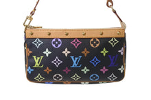 Load image into Gallery viewer, 極美品 LOUIS VUITTON ルイヴィトン ポシェットアクセソワール アクセサリーポーチ M92648 モノグラム マルチカラー ブラック 中古 4b001381