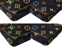Load image into Gallery viewer, 極美品 LOUIS VUITTON ルイヴィトン ポシェットアクセソワール アクセサリーポーチ M92648 モノグラム マルチカラー ブラック 中古 4b001381