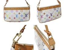 Load image into Gallery viewer, 極美品 LOUIS VUITTON ルイヴィトン モノグラム マルチカラー ポシェット アクセソワール アクセサリーポーチ M92649 村上隆 ホワイト 中古 4b001382