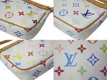 Load image into Gallery viewer, 極美品 LOUIS VUITTON ルイヴィトン モノグラム マルチカラー ポシェット アクセソワール アクセサリーポーチ M92649 村上隆 ホワイト 中古 4b001382