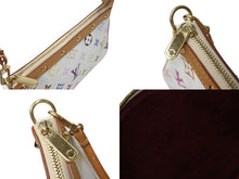 Load image into Gallery viewer, 極美品 LOUIS VUITTON ルイヴィトン モノグラム マルチカラー ポシェット アクセソワール アクセサリーポーチ M92649 村上隆 ホワイト 中古 4b001382