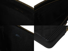 Load image into Gallery viewer, CHANEL シャネル ショルダーバッグ ボーイシャネル チェーンウォレット ブラック キャビアスキン 23番台 シルバー金具 美品 中古 4b001385