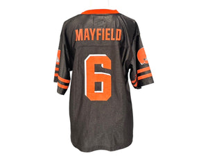 NFL team apparel アメリカンフットボール ゲームシャツ 半袖 ca43063 サイズ XL メッシュ プリント オレンジ マルチカラー 美品 中古 4b001406