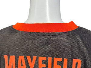 NFL team apparel アメリカンフットボール ゲームシャツ 半袖 ca43063 サイズ XL メッシュ プリント オレンジ マルチカラー 美品 中古 4b001406