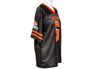 NFL team apparel アメリカンフットボール ゲームシャツ 半袖 ca43063 サイズ XL メッシュ プリント オレンジ マルチカラー 美品 中古 4b001406