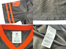 Load image into Gallery viewer, NFL team apparel アメリカンフットボール ゲームシャツ 半袖 ca43063 サイズ XL メッシュ プリント オレンジ マルチカラー 美品 中古 4b001406