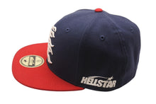 Load image into Gallery viewer, 極美品 Hellstar ヘルスター BaseballCap ベースボールキャップ 帽子 CHINA製 ネイビー ホワイト レッド サイズ7 1/2 中古 4b001416