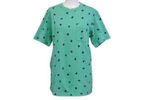 GOOD ENOUGH グッドイナフ G Logo ポケットTシャツ ロゴ 90s ペイント総柄 グリーン サイズM コットン 美品 中古 4b001423
