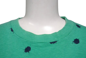 GOOD ENOUGH グッドイナフ G Logo ポケットTシャツ ロゴ 90s ペイント総柄 グリーン サイズM コットン 美品 中古 4b001423