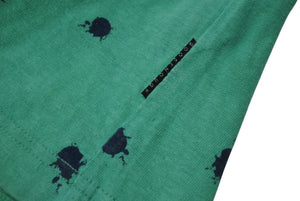 GOOD ENOUGH グッドイナフ G Logo ポケットTシャツ ロゴ 90s ペイント総柄 グリーン サイズM コットン 美品 中古 4b001423
