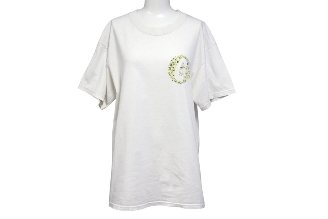 GOOD ENOUGH グッドイナフ Hanesボディ G Logo 半袖Tシャツ ロゴ 90s ドット プリント ホワイト サイズM 美品 中古 4b001425