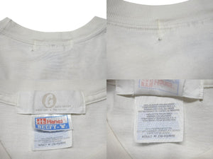 GOOD ENOUGH グッドイナフ Hanesボディ G Logo 半袖Tシャツ ロゴ 90s ドット プリント ホワイト サイズM 美品 中古 4b001425