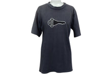 画像をギャラリービューアに読み込む, OLD STUSSY オールドステューシー VINTAGE ヴィンテージ 90&#39;s 半袖Tシャツ サイズS キーモチーフ サンフェード系 ネイビー 良品 中古 4b001431 