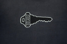 画像をギャラリービューアに読み込む, OLD STUSSY オールドステューシー VINTAGE ヴィンテージ 90&#39;s 半袖Tシャツ サイズS キーモチーフ サンフェード系 ネイビー 良品 中古 4b001431 