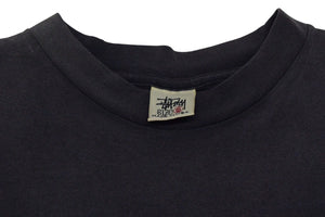 OLD STUSSY オールドステューシー VINTAGE ヴィンテージ 90's 半袖Tシャツ サイズS キーモチーフ サンフェード系 ネイビー 良品 中古 4b001431 