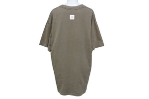 GOOD ENOUGH グッドイナフ ドッグ 総柄 半袖Tシャツ 犬 90s ブラウン 背面パッチ コットン 美品 中古 4b001440