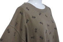 Load image into Gallery viewer, GOOD ENOUGH グッドイナフ ドッグ 総柄 半袖Tシャツ 犬 90s ブラウン 背面パッチ コットン 美品 中古 4b001440