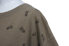 Load image into Gallery viewer, GOOD ENOUGH グッドイナフ ドッグ 総柄 半袖Tシャツ 犬 90s ブラウン 背面パッチ コットン 美品 中古 4b001440