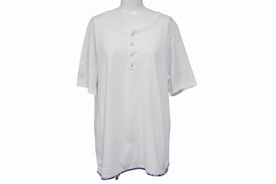 VISVIM ビズビム DOUBLE SCOOP HENLEY ヘンリーネック 半袖Tシャツ 0112105009007 ホワイト サイズ3 美品 中古 4b001442