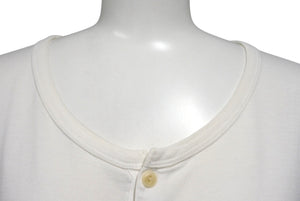 VISVIM ビズビム DOUBLE SCOOP HENLEY ヘンリーネック 半袖Tシャツ 0112105009007 ホワイト サイズ3 美品 中古 4b001442