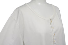 Load image into Gallery viewer, VISVIM ビズビム DOUBLE SCOOP HENLEY ヘンリーネック 半袖Tシャツ 0112105009007 ホワイト サイズ3 美品 中古 4b001442