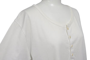 VISVIM ビズビム DOUBLE SCOOP HENLEY ヘンリーネック 半袖Tシャツ 0112105009007 ホワイト サイズ3 美品 中古 4b001442