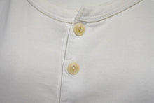 Load image into Gallery viewer, VISVIM ビズビム DOUBLE SCOOP HENLEY ヘンリーネック 半袖Tシャツ 0112105009007 ホワイト サイズ3 美品 中古 4b001442