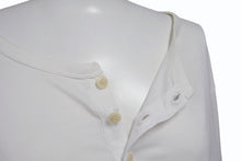 Load image into Gallery viewer, VISVIM ビズビム DOUBLE SCOOP HENLEY ヘンリーネック 半袖Tシャツ 0112105009007 ホワイト サイズ3 美品 中古 4b001442