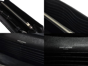 SAINT LAURENT サンローラン キルティング チェーンショルダーバック 377828 レザー ブラック ゴールド金具 美品 中古 4b001470