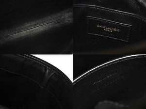 SAINTLAURENT PARIS サンローラン チェーンショルダーバッグ ウォレット377828 レザー ブラック 美品 中古 4b001475