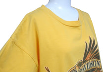Load image into Gallery viewer, Harley Davidson ハーレーダビットソン ヴィンテージ 半袖Tシャツ American Tradition コットン イエロー サイズXL 美品 中古 4b001490