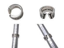 画像をギャラリービューアに読み込む, CHROME HEARTS クロムハーツ ラージ スクロース ラベル リング 18号 重量約18.4g シルバー925 美品 中古 4b001499 