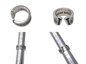CHROME HEARTS クロムハーツ ラージ スクロース ラベル リング 18号 重量約18.4g シルバー925 美品 中古 4b001499 
