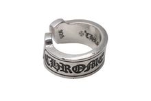 画像をギャラリービューアに読み込む, CHROME HEARTS クロムハーツ ラージ スクロース ラベル リング 18号 重量約18.4g シルバー925 美品 中古 4b001499 