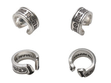 画像をギャラリービューアに読み込む, CHROME HEARTS クロムハーツ ラージ スクロース ラベル リング 18号 重量約18.4g シルバー925 美品 中古 4b001499 