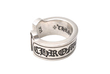 画像をギャラリービューアに読み込む, CHROME HEARTS クロムハーツ ラージ スクロース ラベル リング 13号 重量約15.1g シルバー925 美品 中古 4b001500 