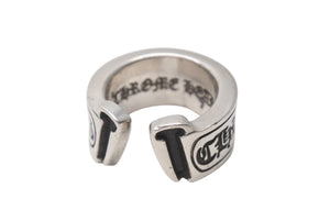 CHROME HEARTS クロムハーツ ラージ スクロース ラベル リング 13号 重量約15.1g シルバー925 美品 中古 4b001500 