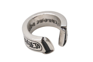 CHROME HEARTS クロムハーツ ラージ スクロース ラベル リング 13号 重量約15.1g シルバー925 美品 中古 4b001500 