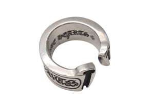 CHROME HEARTS クロムハーツ ラージ スクロース ラベル リング 13号 重量約15.1g シルバー925 美品 中古 4b001500 