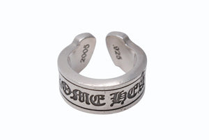 CHROME HEARTS クロムハーツ ラージ スクロース ラベル リング 20.5号 重量約23.5g シルバー925 美品 中古 4b001501 