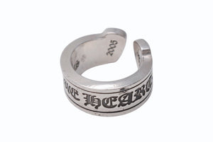 CHROME HEARTS クロムハーツ ラージ スクロース ラベル リング 20.5号 重量約23.5g シルバー925 美品 中古 4b001501 