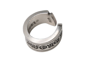 CHROME HEARTS クロムハーツ ラージ スクロース ラベル リング 20.5号 重量約23.5g シルバー925 美品 中古 4b001501 