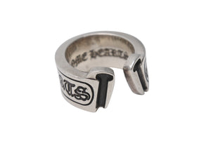 CHROME HEARTS クロムハーツ ラージ スクロース ラベル リング 20.5号 重量約23.5g シルバー925 美品 中古 4b001501 