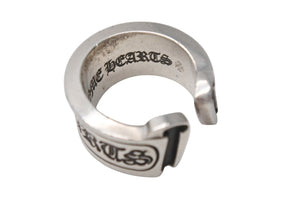 CHROME HEARTS クロムハーツ ラージ スクロース ラベル リング 20.5号 重量約23.5g シルバー925 美品 中古 4b001501 