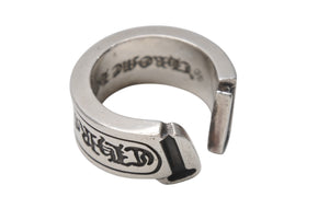 CHROME HEARTS クロムハーツ ラージ スクロース ラベル リング 20.5号 重量約23.5g シルバー925 美品 中古 4b001501 