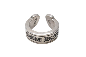 CHROME HEARTS クロムハーツ ラージ スクロース ラベル リング 14号 重量約15.1g シルバー925 美品 中古 4b001502 