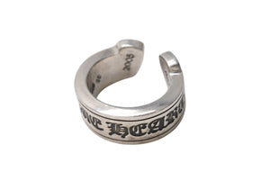 CHROME HEARTS クロムハーツ ラージ スクロース ラベル リング 14号 重量約15.1g シルバー925 美品 中古 4b001502 