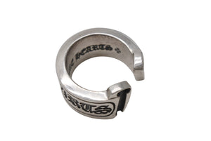 CHROME HEARTS クロムハーツ ラージ スクロース ラベル リング 14号 重量約15.1g シルバー925 美品 中古 4b001502 