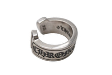 画像をギャラリービューアに読み込む, CHROME HEARTS クロムハーツ ラージ スクロース ラベル リング 14号 重量約15.1g シルバー925 美品 中古 4b001502 